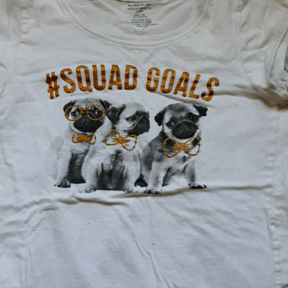 Pug white shirt